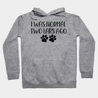 I was Normal Two Labs Ago - Funny Dog Owner Gift - Funny Labrador Retriever Hoodie